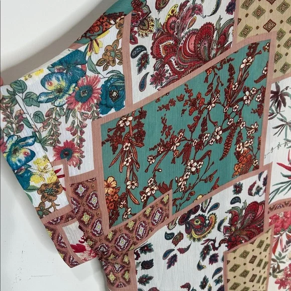 NWT UMGEE Boho Chic Floral Patchwork Pattern Kimono Size Small/Medium - Picture 9 of 14